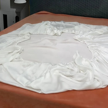 Pink White Eucalyptus Lyocell 600TC Only Elastic Fitted Sheet Soft Silky Bedding Set